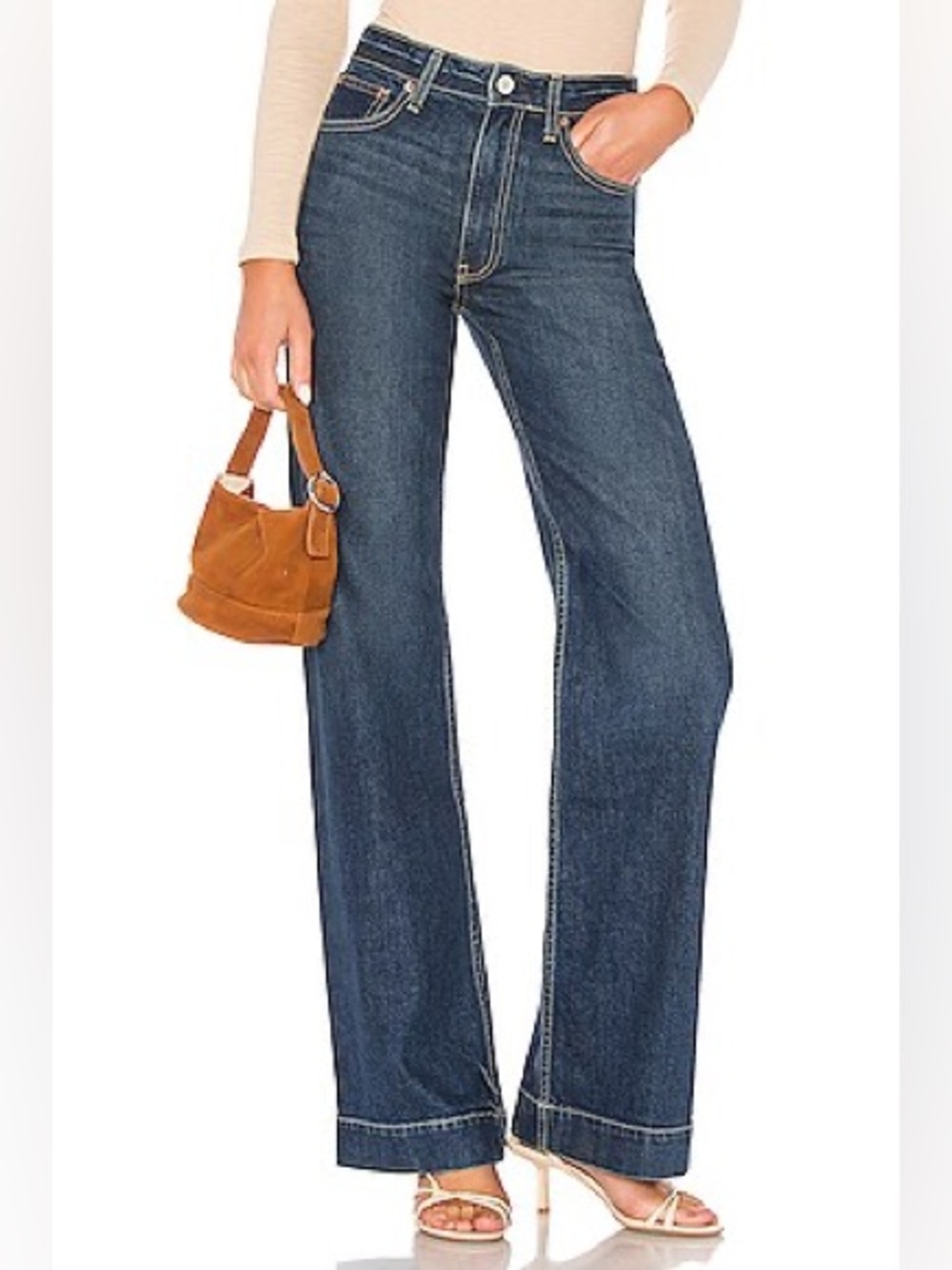 Trave Joan Wide Leg Jean In Wonderwall Size 27 Revolve Made In California - Picture 1 of 12